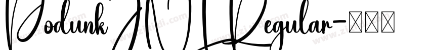 PodunkJNL Regular字体转换